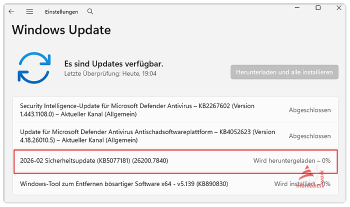 PatchDay, 2026-02-10