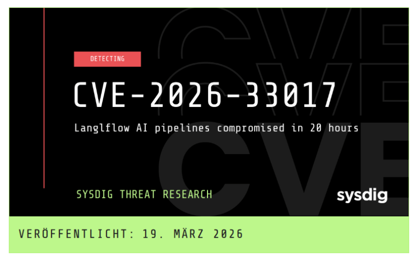 Screenshot CVE-2026-33017 Langflow