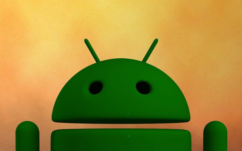 Grüner Android angeschnitten