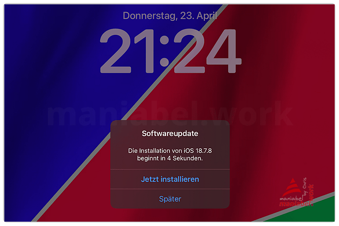 Apple SicherheitsPatch für 26.4.2 und 18.7.8
