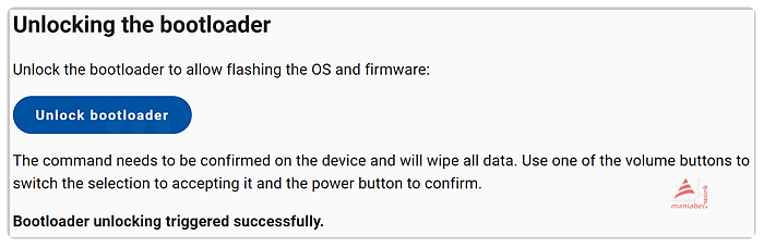 Unlocking Bootloader maniabel